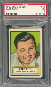 1952 Topps "Look n See" #15 Babe Ruth – PSA NM 7